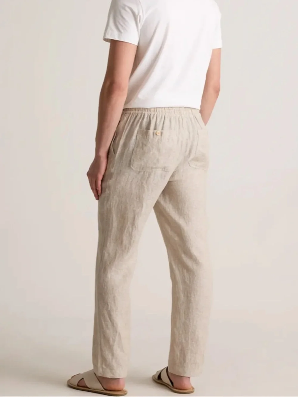 NWT Quince 100% European Linen Drawstring Beach Pants XL
